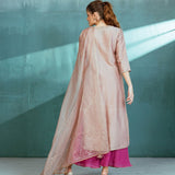 Rosy Chanderi Kurta Sharara Set