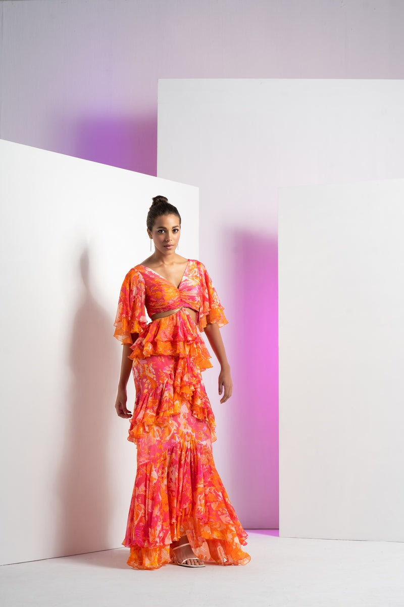 Pink misty femme maxi dress