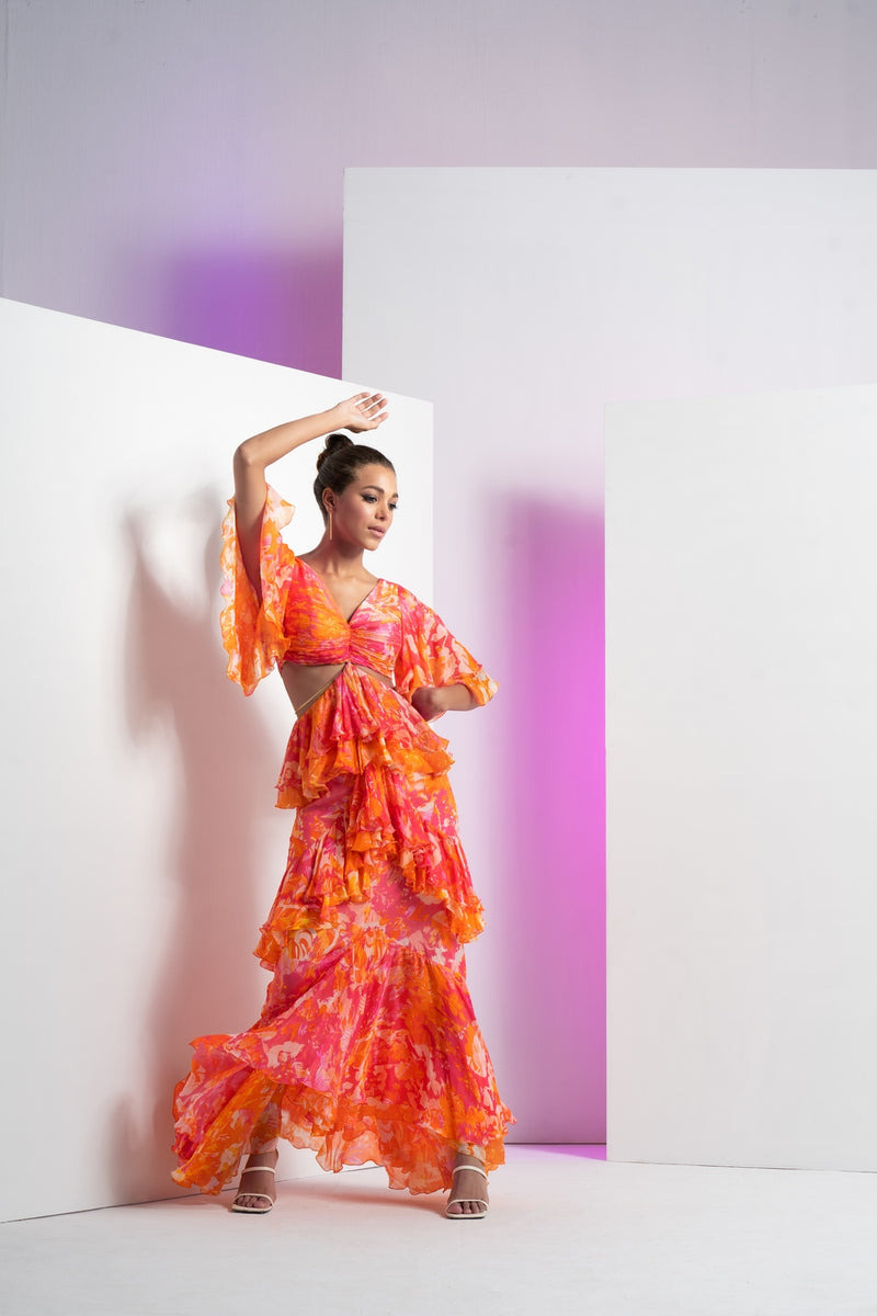 Pink misty femme maxi dress