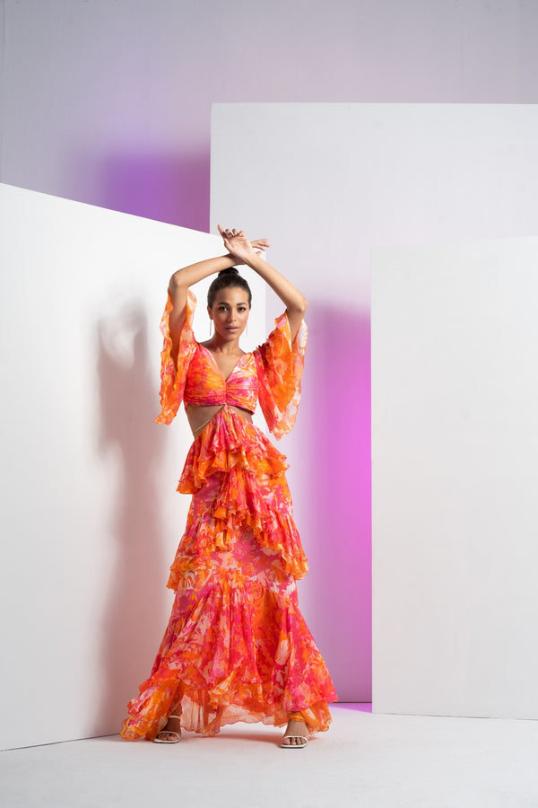Pink misty femme maxi dress