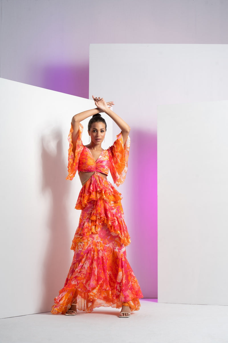 Pink misty femme maxi dress