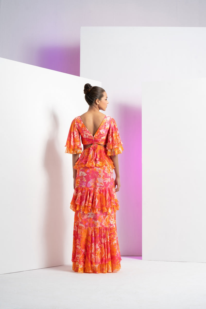 Pink misty femme maxi dress