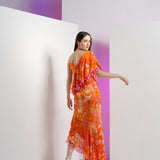 Saffron Misty Femme Hi-low Maxi Dress