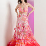 Pink Fancy Fusion Maxi Dress