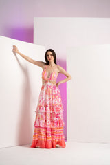 Pink fancy fusion maxi dress