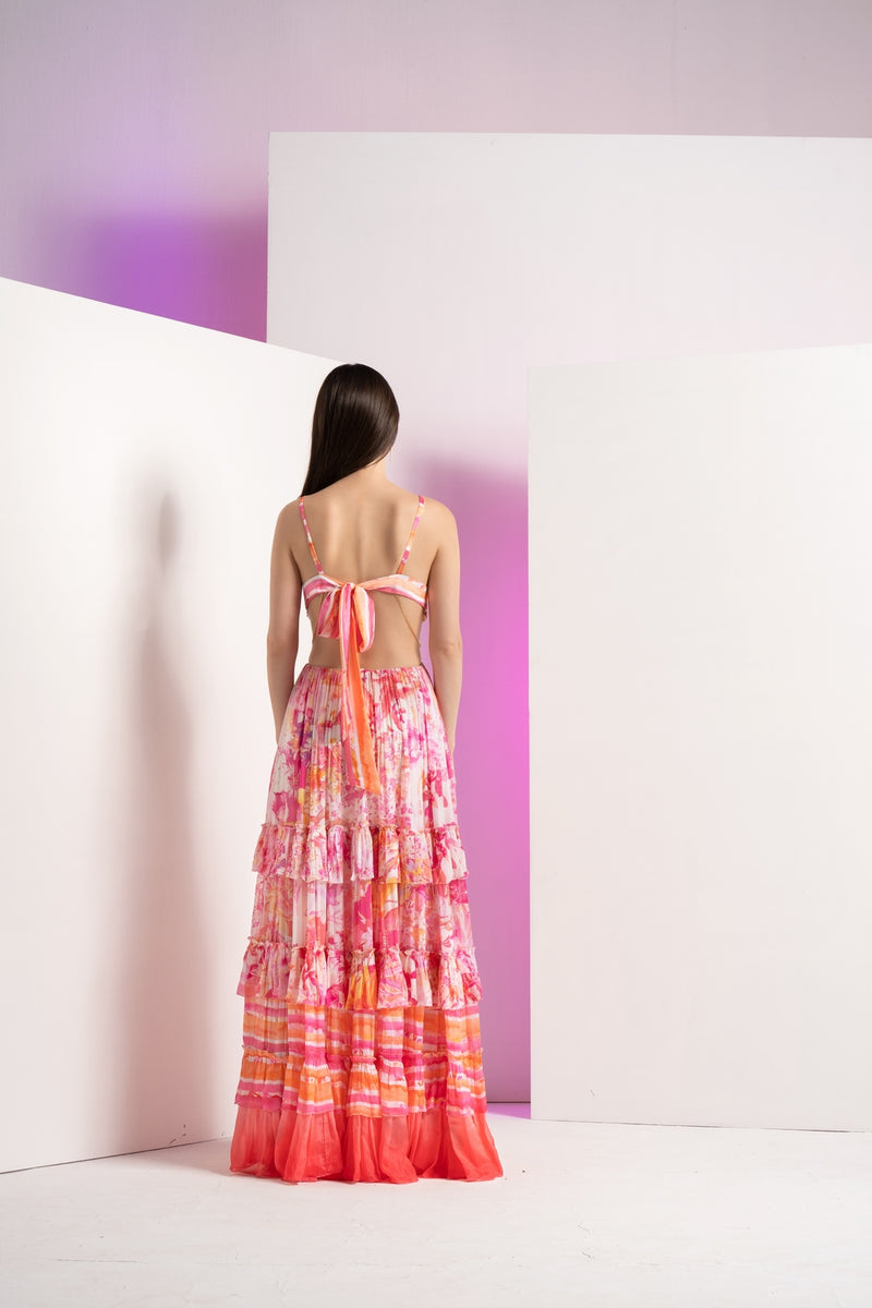 Pink fancy fusion maxi dress