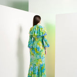 Floral Camo Fluorescent Maxi Dress