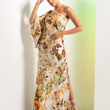 Ochre Floral Rush Kaftan Dress