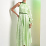 Mint Green Embroidered Maxi Dress