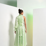 Mint Green Embroidered Maxi Dress