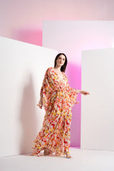 Bipasha Basu - Yellow geometric chaos kaftan dress