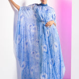 Pearl Blue Embroidered Kaftan