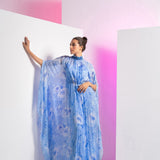 Pearl Blue Embroidered Kaftan