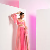 Fondant Pink Solid Maxi Dress