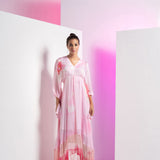 Champagne Blush Kimono Maxi Dress