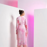 Champagne Blush Kimono Maxi Dress