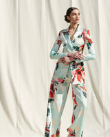 Satin Printed Pant Suit