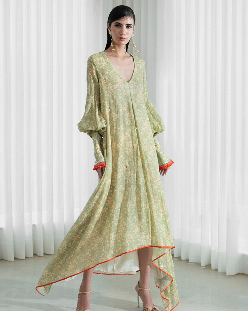 Printed Assymetrical Tunic Dress