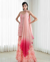Sharara set with printed kurta