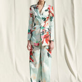Satin Printed Pant Suit