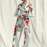 Satin Printed Pant Suit