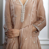 Nude Aari Embroidered Kurta Set