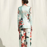 Satin Printed Pant Suit