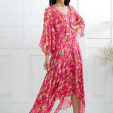 Fuchsia Printed Dress