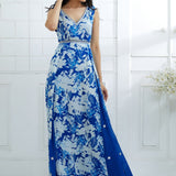 Royal Blue Printed Dress