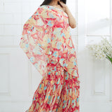One Shoulder Printed Top With Sharara
