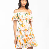 Chiffon Printed Short Dress