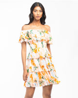 Chiffon Printed Short Dress