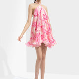 Sakura Printed Short Dress