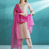 Rosy Chanderi Kurta Salwar Set