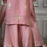 Dusty Pink Kurta Sharara Set