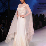Ivory Celeste Cape Gown