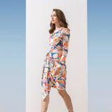 Satin Geometric One Shoulder Dress