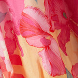 Printed Midi Dress in Chiffon & Crepe