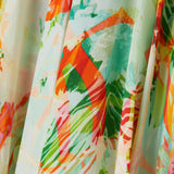Printed One Shoulder Maxi Dress in Crepe