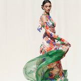 Skirts With Smocking On Its Waist Paired With A Halter Crop Top