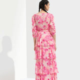 Sakura tiered maxi dress