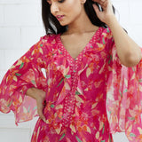 Fuchsia Printed Dress