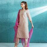 Rosy Chanderi Kurta Salwar Set
