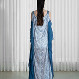 Kaftan With Colour Block And Mirror Work