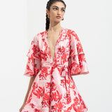 Mirrai Printed A-line Dress