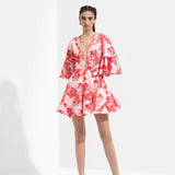 Mirrai Printed A-line Dress