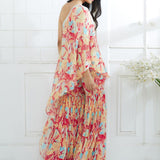 One Shoulder Printed Top With Sharara