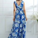 Royal Blue Printed Dress