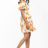 Chiffon Printed Short Dress