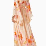 Drawstring Maxi Dress in Chiffon